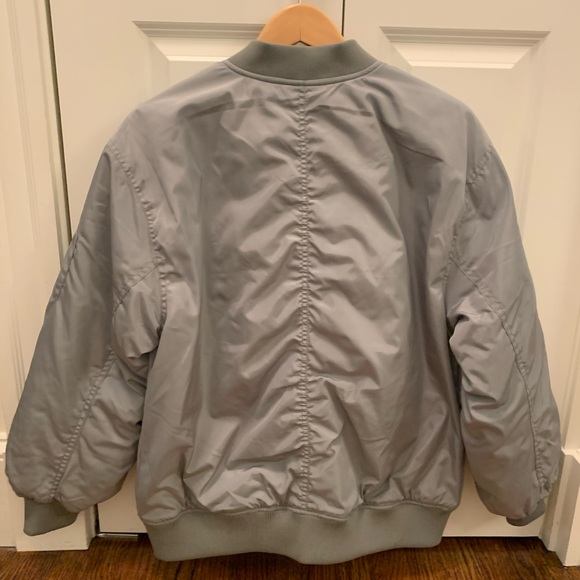 H&M Bomber Jacket - moto Divided jacket. Padded bomber jacket Mint Green XS NEW - Picture 9 of 14
